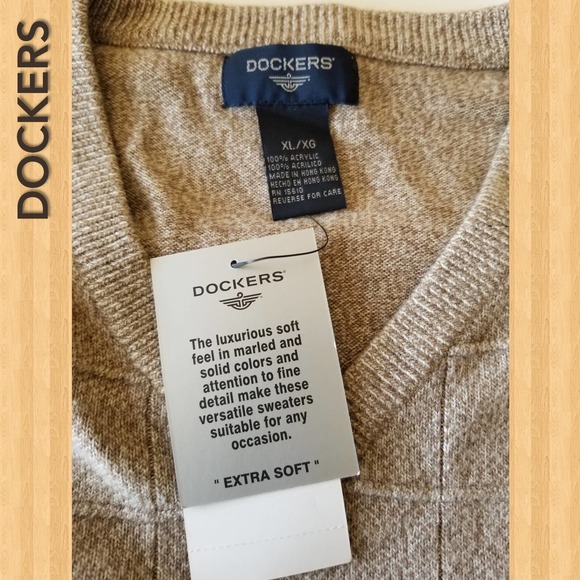 Dockers NWT Men's Vest Size X Large Color Biscuit - Picture 8 of 8